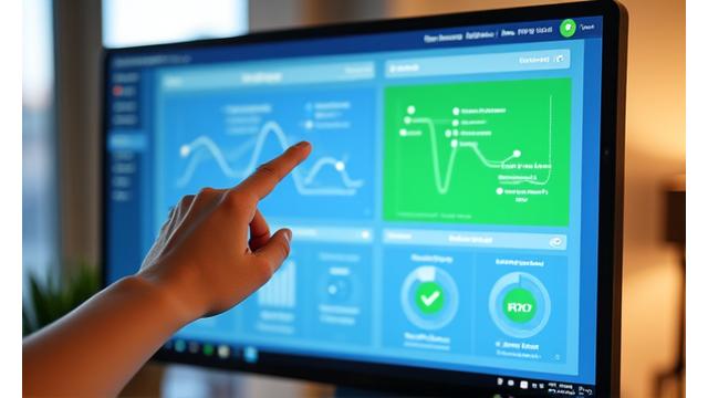 Gráficos en pantalla de ordenador de tecnología wellness