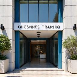 Fachada moderna de un centro de wellness en Madrid