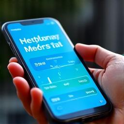 Gráficos de datos de salud en una pantalla de smartphone